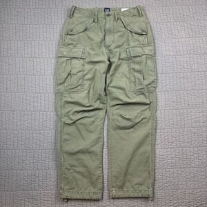 GAP Cargo Pants Women's 28x28 (29x26) Green Relaxed Wide Leg Utility Y2K